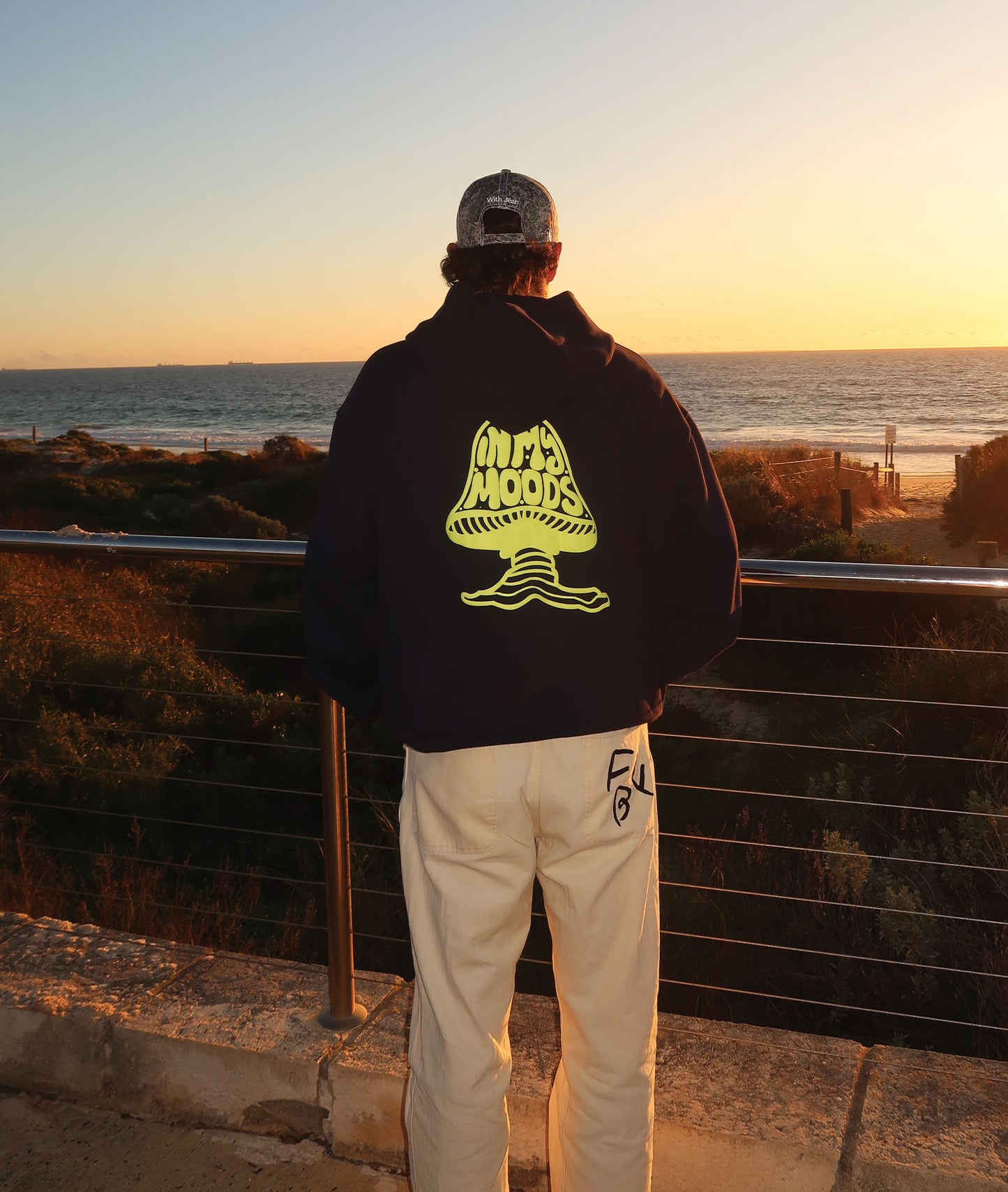 Load image into Gallery viewer, Navy Blue High on Moods Hoodie
